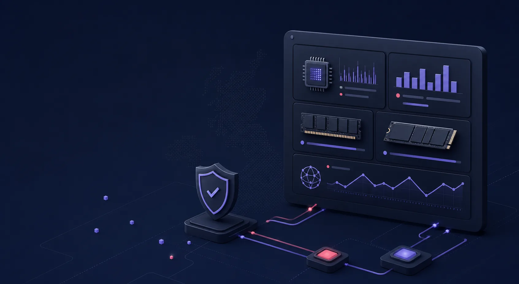 Dedicated server infrastructure illustration